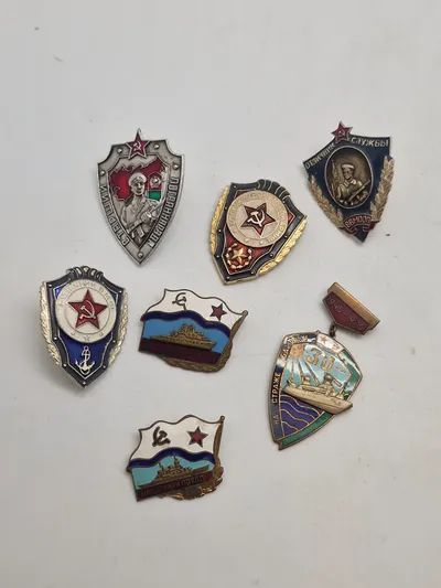 Samling russiske badges
