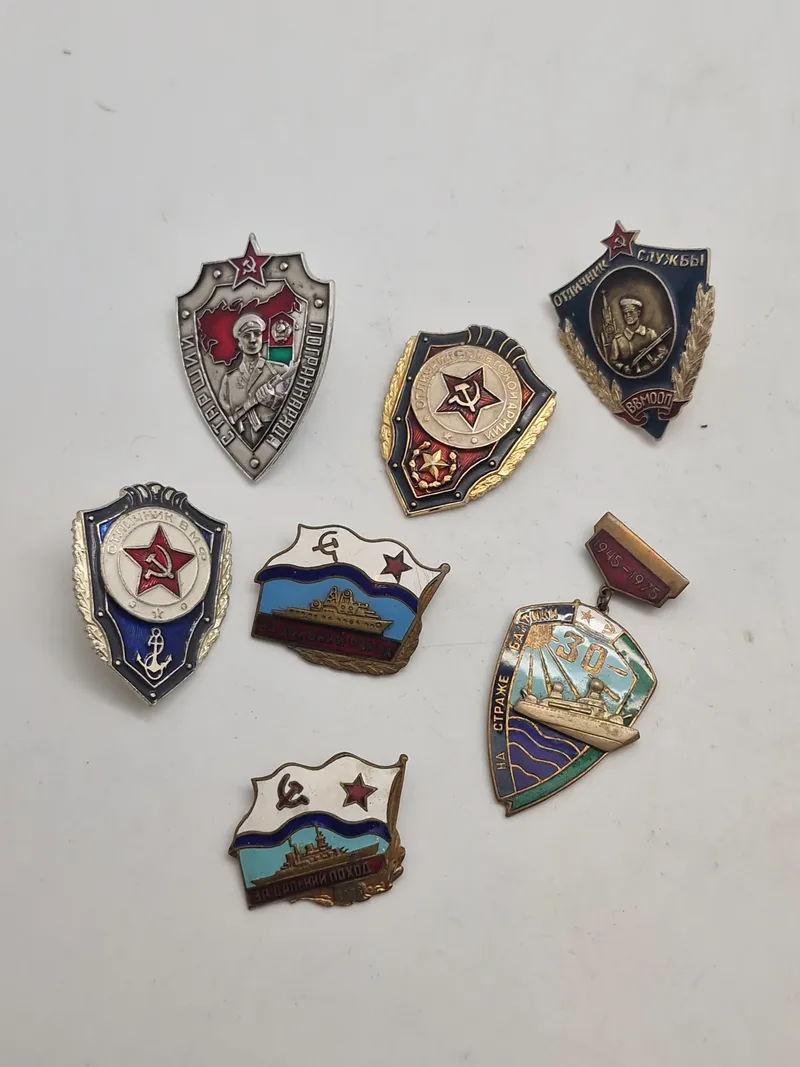 Samling russiske badges