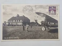 Originalt postkort med motiv fra Kastrup lufthavn 1934