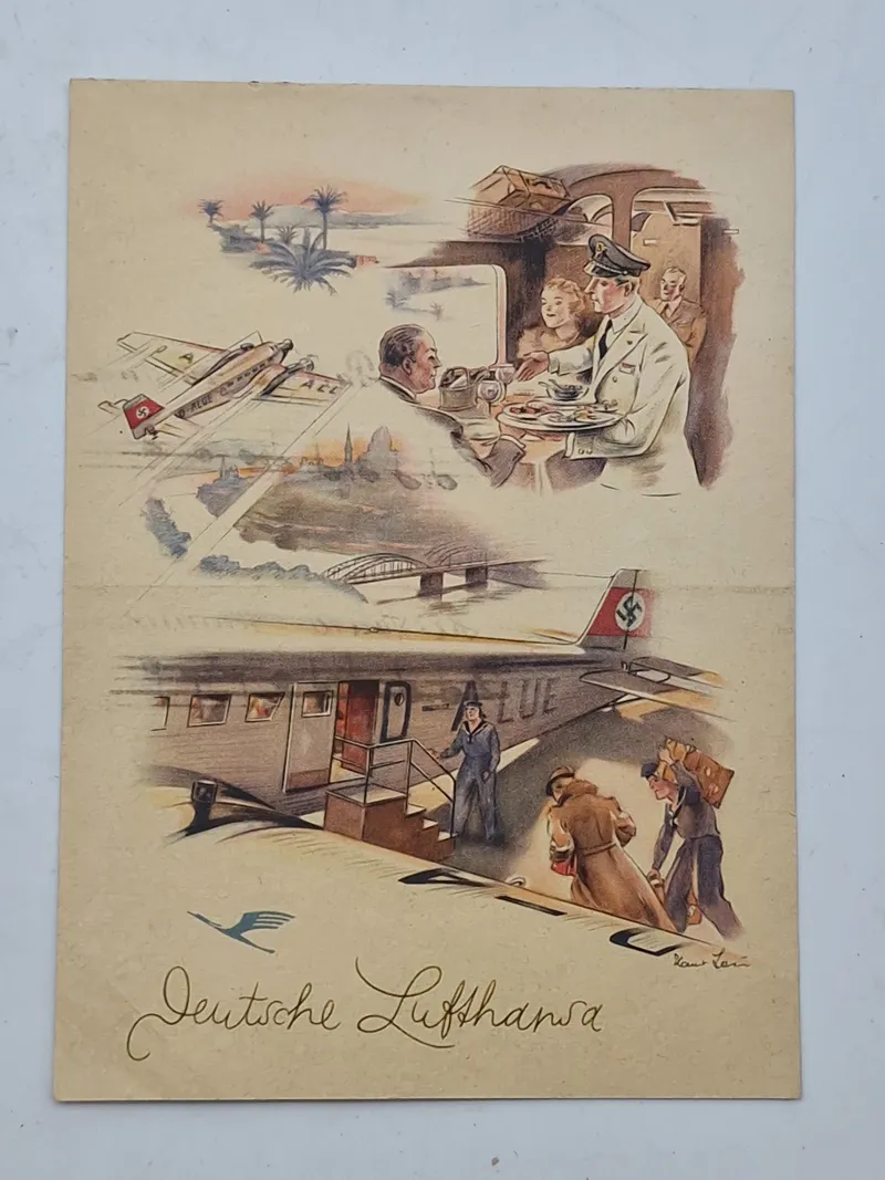 Originalt kort fra Deutsches Lufthansa