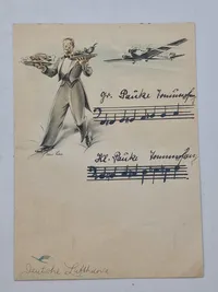 Originalt kort fra Deutsches Lufthansa