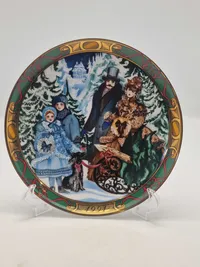 Original Royal Copenhagen samleplatte fra serien "Den Kære Familie".