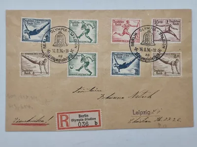 Original tysk olympiaden 1936  kuvert
