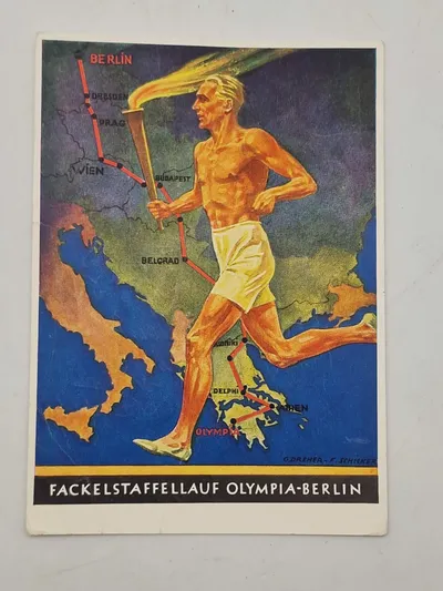 Originalt tysk  olympiaden 1936 postkort