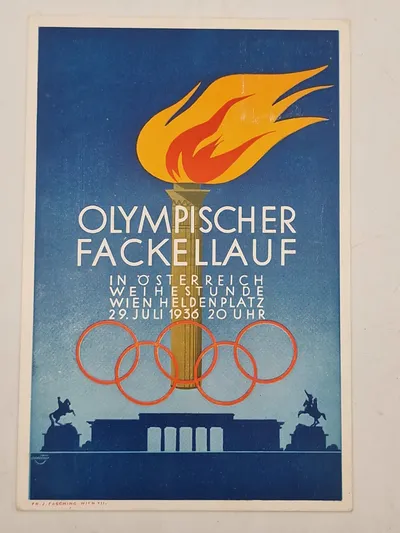 Originalt tysk olympiaden 1936  postkort