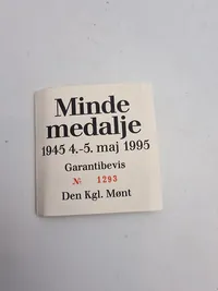 Mindesmønt 1945-1995, vægt 31 gram finsølv