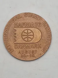 bronzemedalje fra den internationale frimærkeudstilling HAFNIA 76.