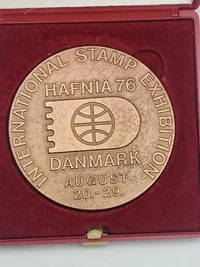 bronzemedalje fra den internationale frimærkeudstilling HAFNIA 76.