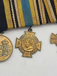 Original tysk miniture  ordensspange med bl.a. for invasionen af Als og Dybbøl
