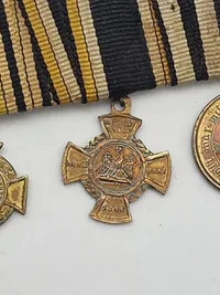 Original tysk miniture  ordensspange med bl.a. for invasionen af Als og Dybbøl