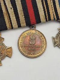 Original tysk miniture  ordensspange med bl.a. for invasionen af Als og Dybbøl