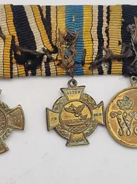 Original tysk miniture  ordensspange med bl.a. for invasionen af Als og Dybbøl
