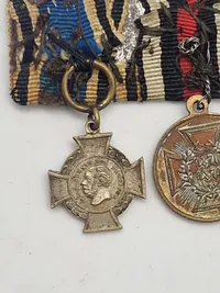 Original tysk miniture  ordensspange med bl.a. for invasionen af Als og Dybbøl