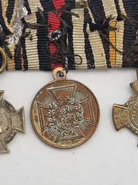 Original tysk miniture  ordensspange med bl.a. for invasionen af Als og Dybbøl