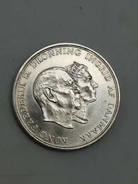 dansk 5-kroner erindringsmønt fra 1960
