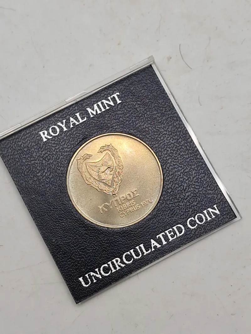 Mønt fra Royal mint med æske
