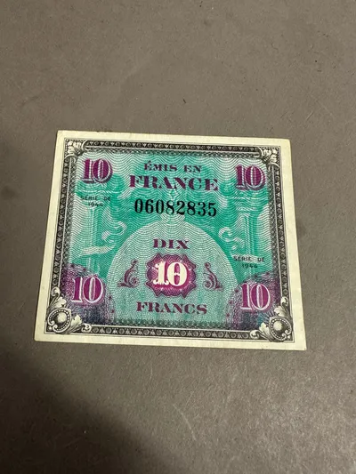 Original US D dag pengeseddel 1944, frankrig