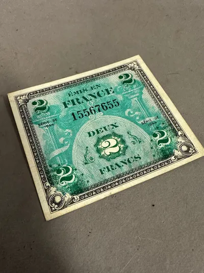 Original US D dag pengeseddel 1944, frankrig