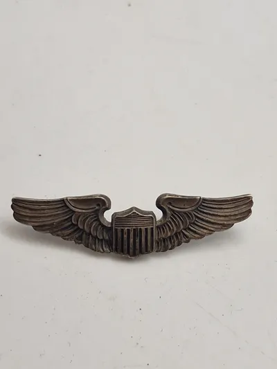 Original amerikansk pilotvinge ww2 af sterlingsølv