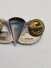 Original amerikansk faldskærmsvinge ww2 af sterlingsølv