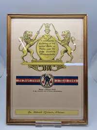 Originalt æresbevis fra modstandsmand