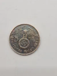 Original 5 Reichmark fra 1938 - sølv