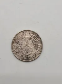Original 2 Reichmark fra 1939 - sølv