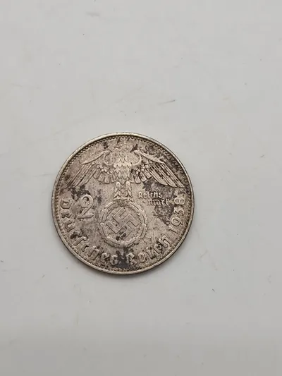 Original 2 Reichmark fra 1939 - sølv