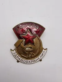 Original russisk pin og medalje