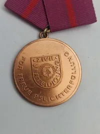 Original Medal for Faithful Fulfillment of Duties in the Civil Defense of the GDR