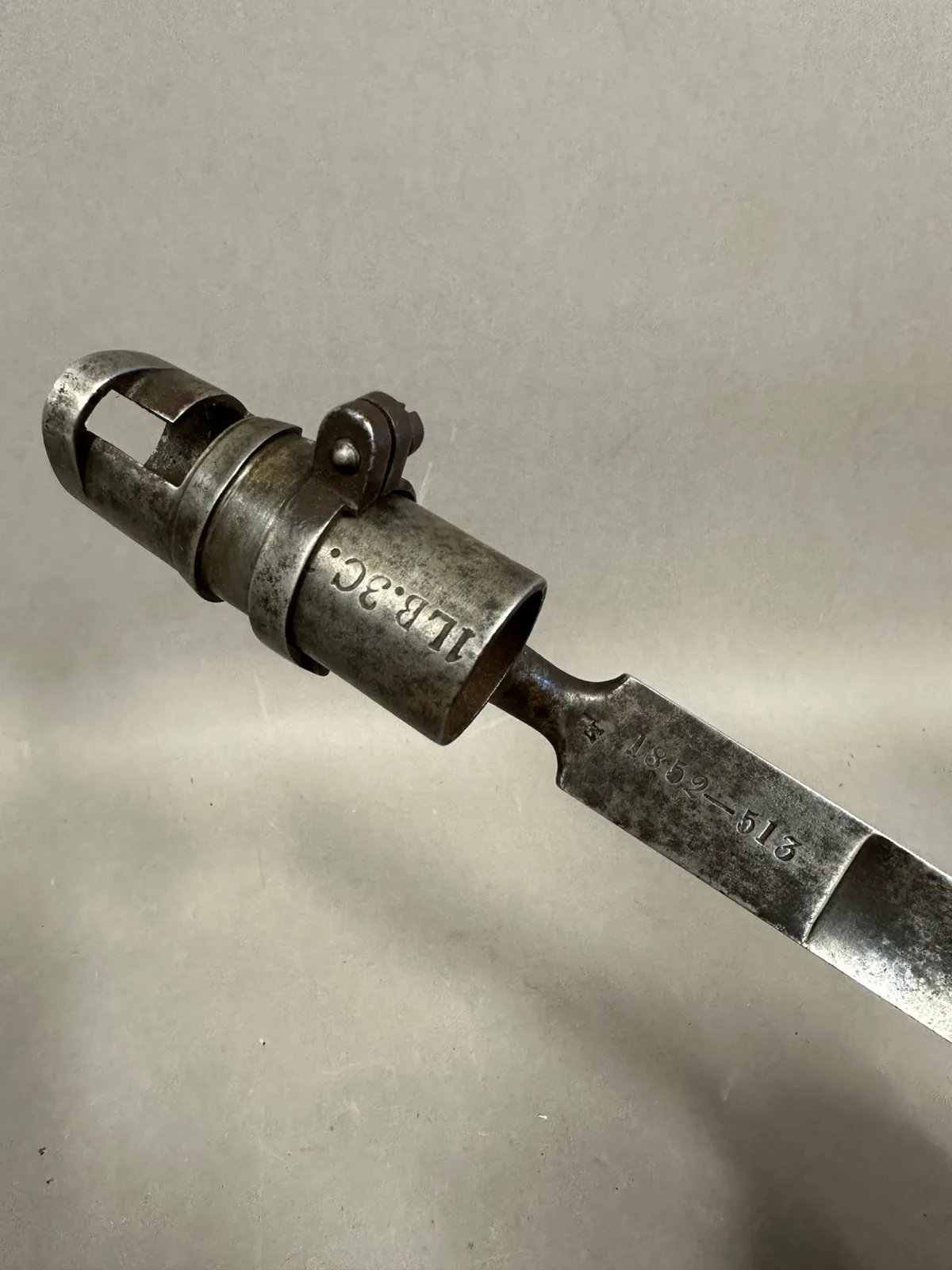 Original Dansk 1848 bajonet, godt stemplet