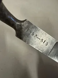 Original Dansk 1848 bajonet, godt stemplet