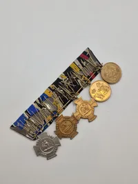 Original tysk spange med bl.a. medaljen for invasionen af Dybbøl og Als - en rigtig 1864 ting