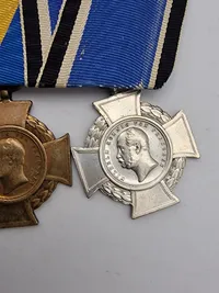 Original tysk spange med bl.a. medaljen for invasionen af Dybbøl og Als - en rigtig 1864 ting