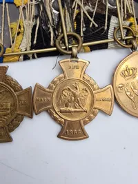 Original tysk spange med bl.a. medaljen for invasionen af Dybbøl og Als - en rigtig 1864 ting