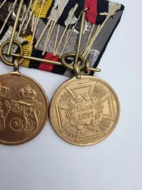 Original tysk spange med bl.a. medaljen for invasionen af Dybbøl og Als - en rigtig 1864 ting