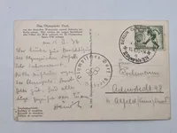 Originalt tysk olympiaden 1936  postkort