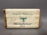 Original Tysk WW2 pakke med sterinlys, brugt bla i bunkere