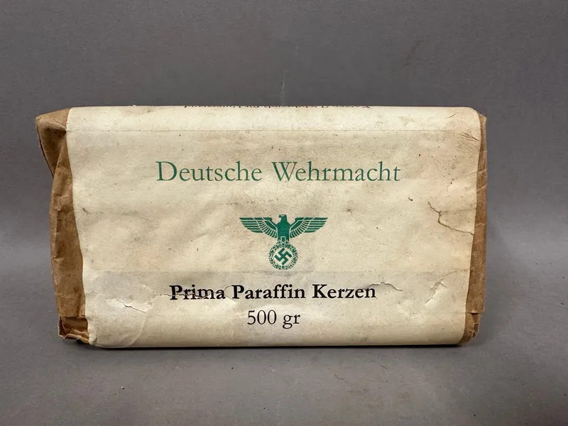 Original Tysk WW2 pakke med sterinlys, brugt bla i bunkere