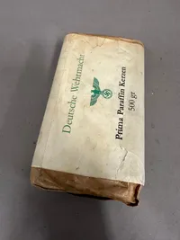 Original Tysk WW2 pakke med sterinlys, brugt bla i bunkere