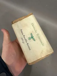 Original Tysk WW2 pakke med sterinlys, brugt bla i bunkere