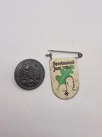 Original pin og diplomat knap (NSDAP)