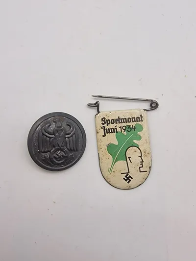 Original pin og diplomat knap (NSDAP)