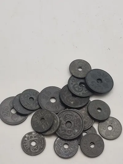 Samling originale danske krigsmønter