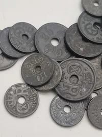 Samling originale danske krigsmønter