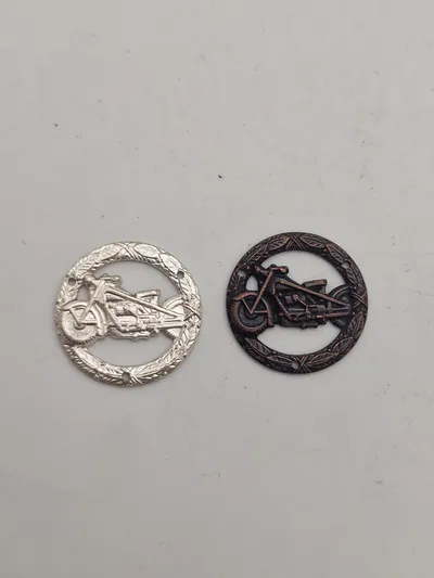 Originale duelighedstegn - Bronze & Sølv  (Motorcykel)