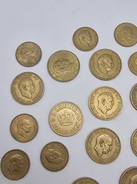 Samling originale danske “gule” mønter