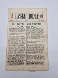 Originalt illegalt blad, og Kong Christian X oplukker