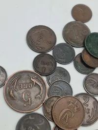 Samling originale danske “Delfin” mønter
