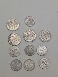 Originale tyske Mark mønter fra 1920’erne